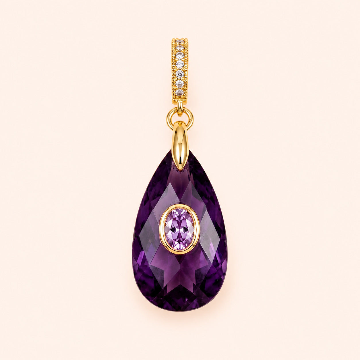Amethyst Teardrop Pendant