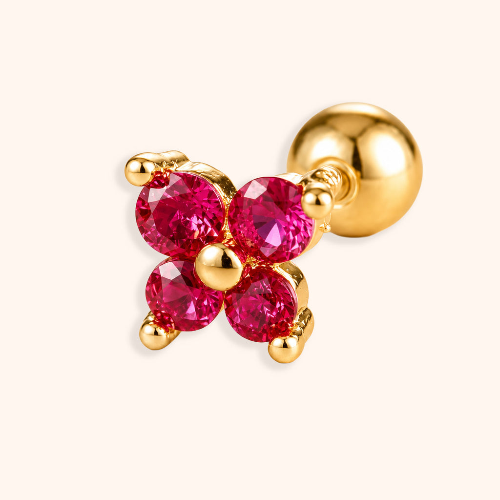 Pink Clover Stud (A pair)