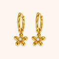 Golden Petal Charm Earrings