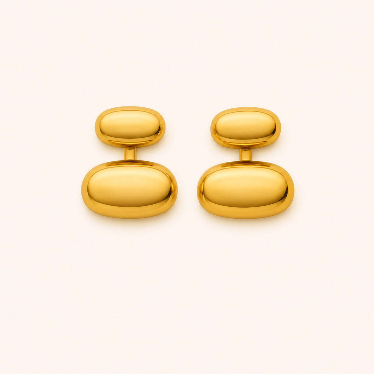 Double Dome Stud Earrings