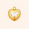 Butterfly Heart Charm