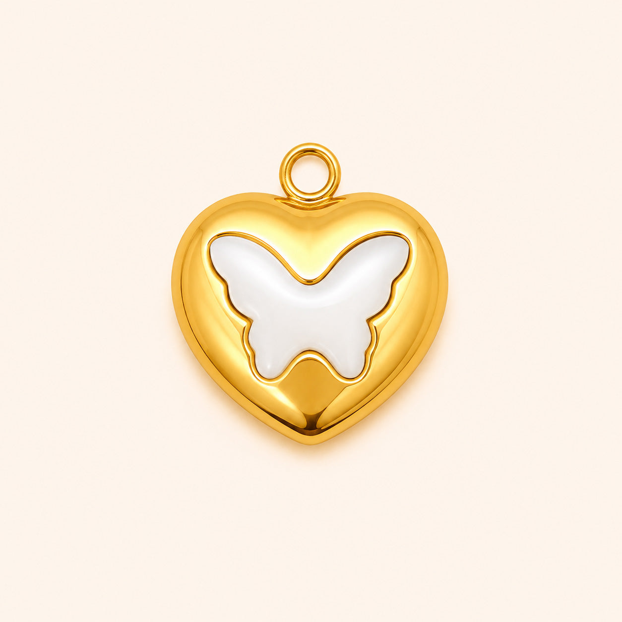 Butterfly Heart Charm