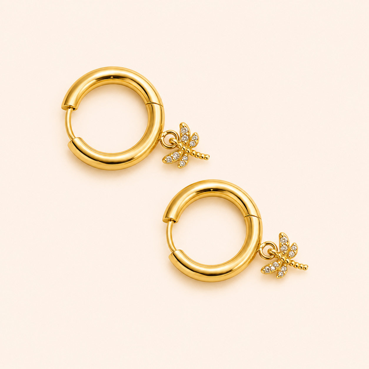 Dragonfly Hoop Earrings