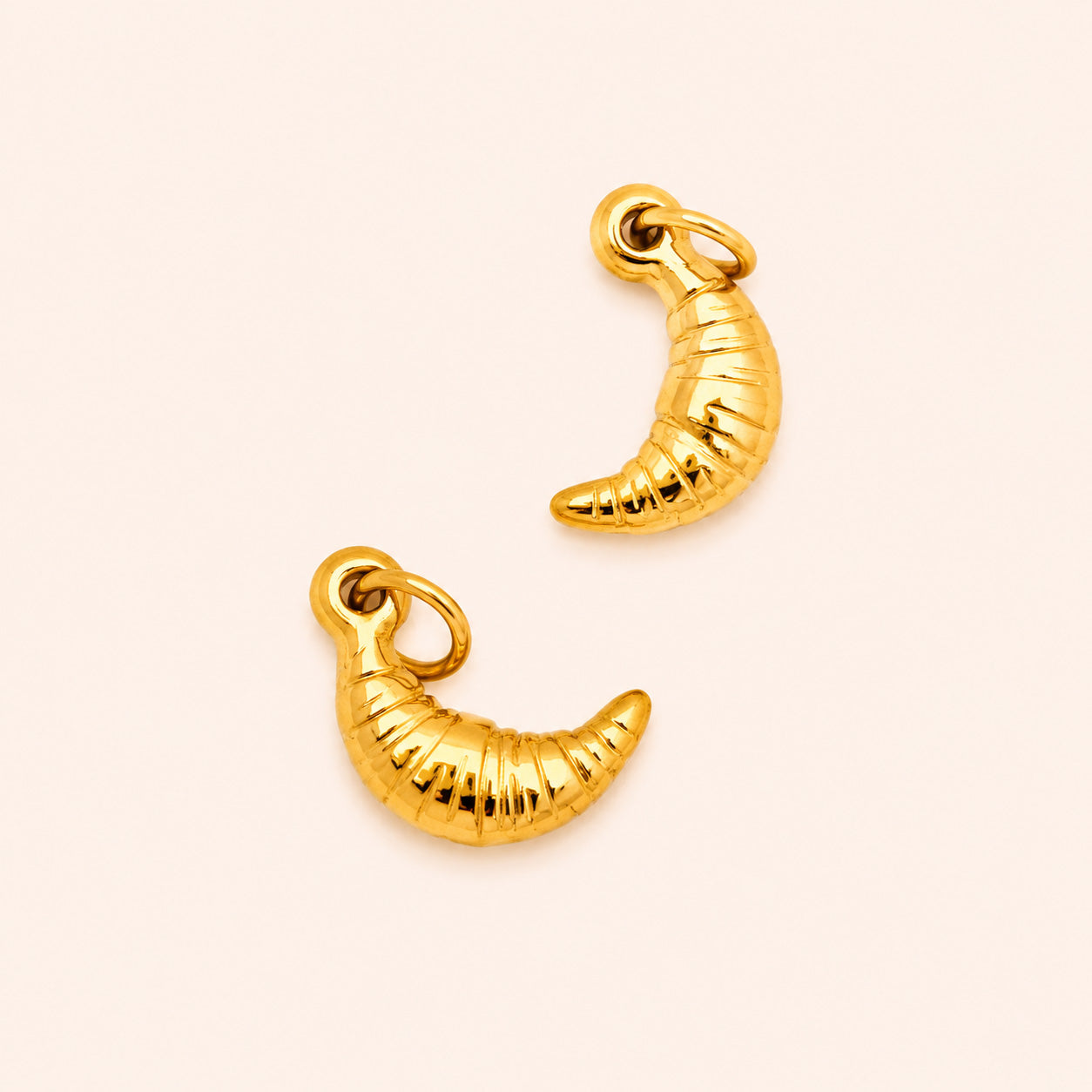 Golden Croissant Charm