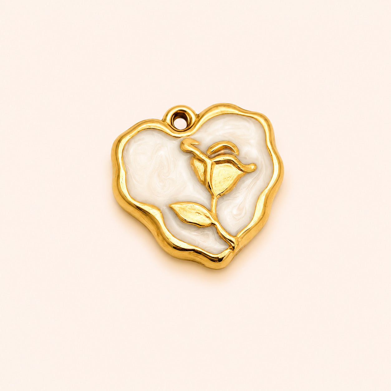 Blooming Heart Charm