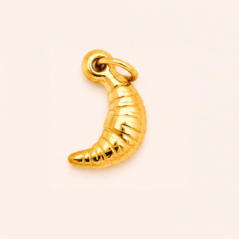Golden Croissant Charm