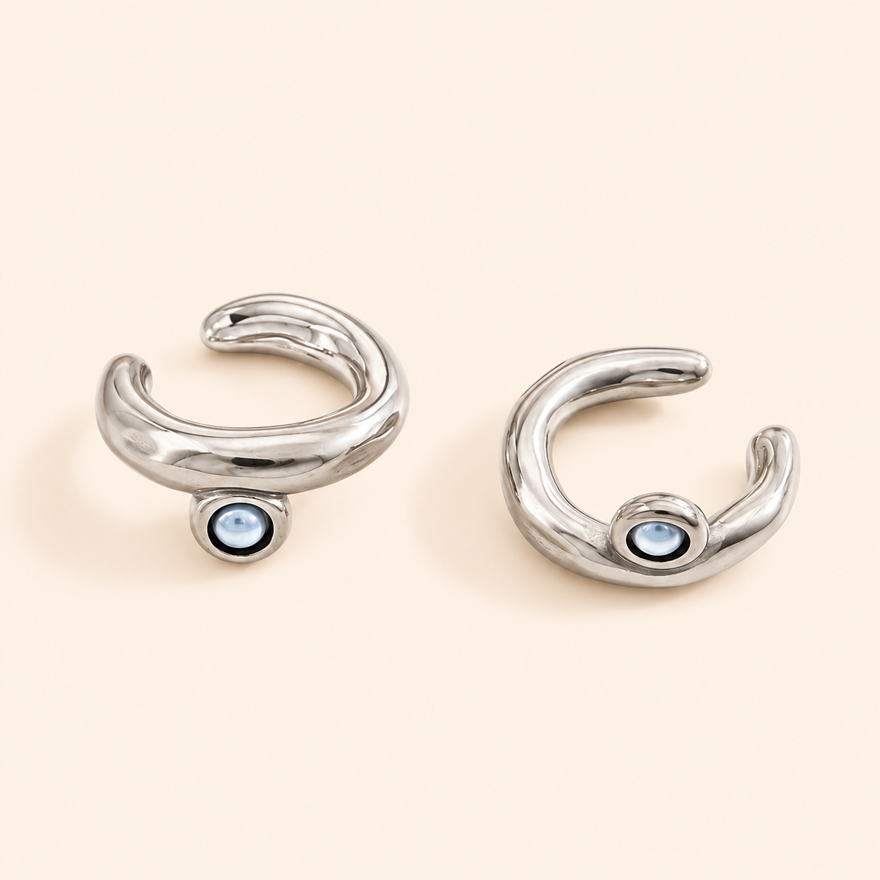 Pearl Orbit Slim Ear Cuff ( A Pair)