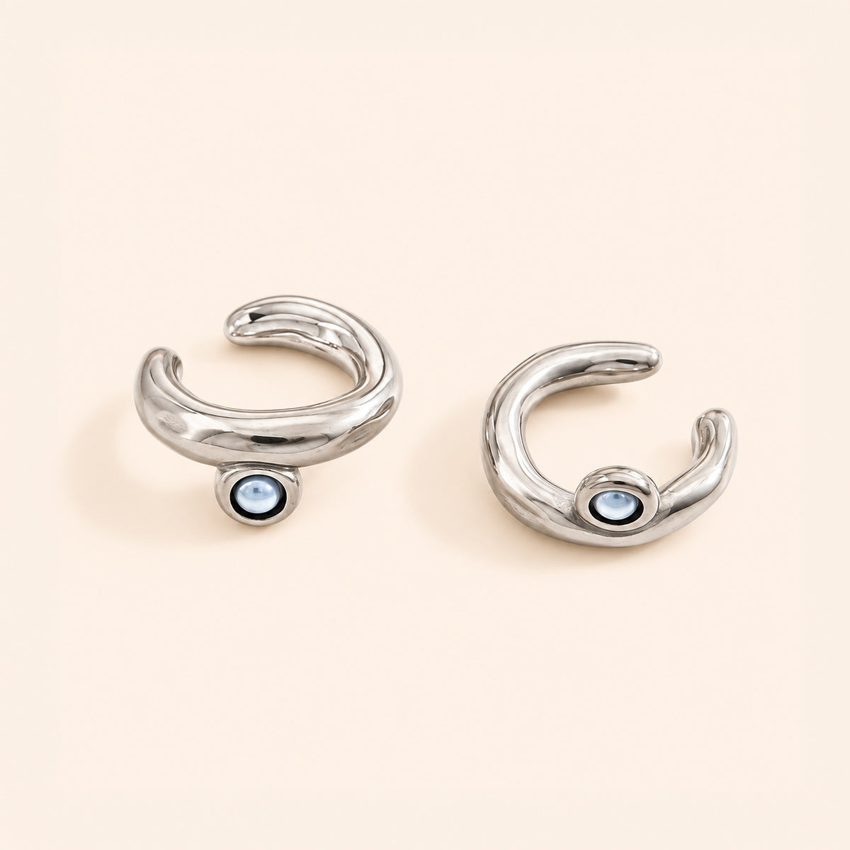 Pearl Orbit Slim Ear Cuff ( A Pair)