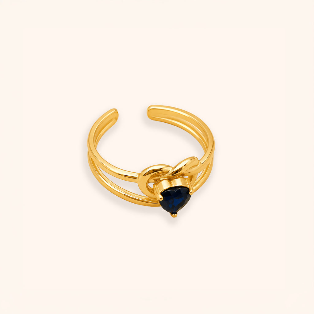 Sapphire Heart Ring