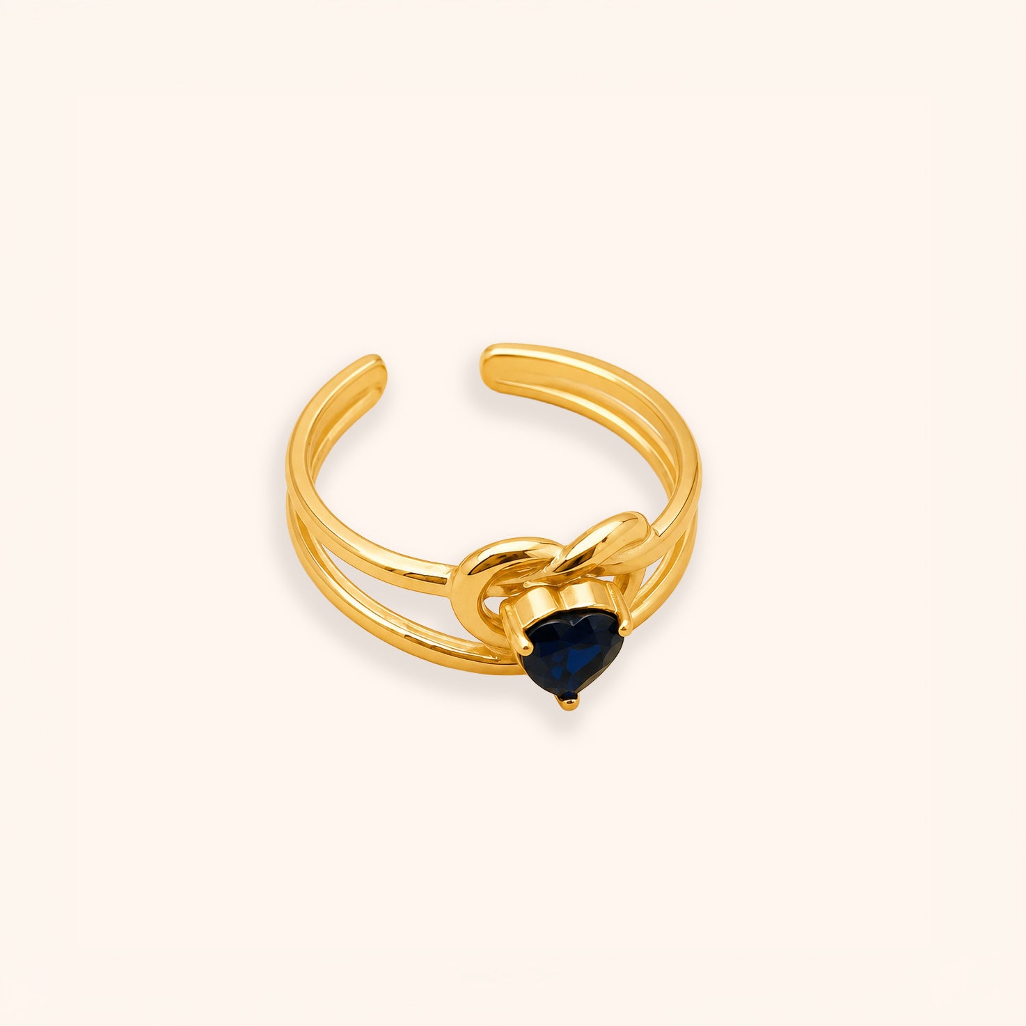 Sapphire Heart Ring