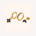 Midnight Clover Earring Set