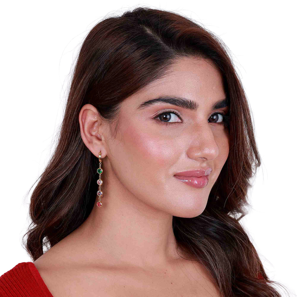 Gem Tassel Earrings