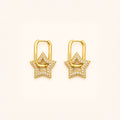 Crystal Star Hoop Earrings