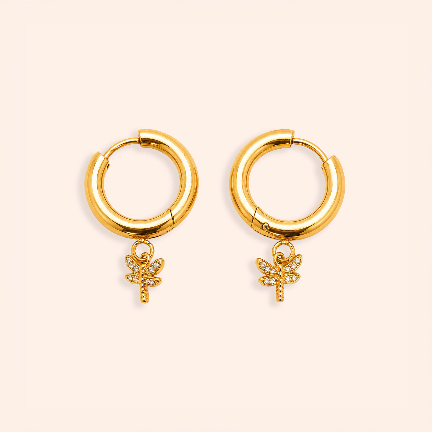 Dragonfly Hoop Earrings