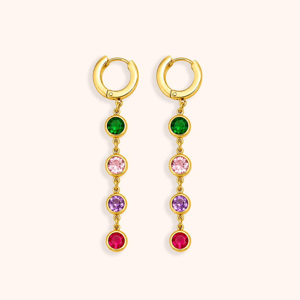 Gem Tassel Earrings