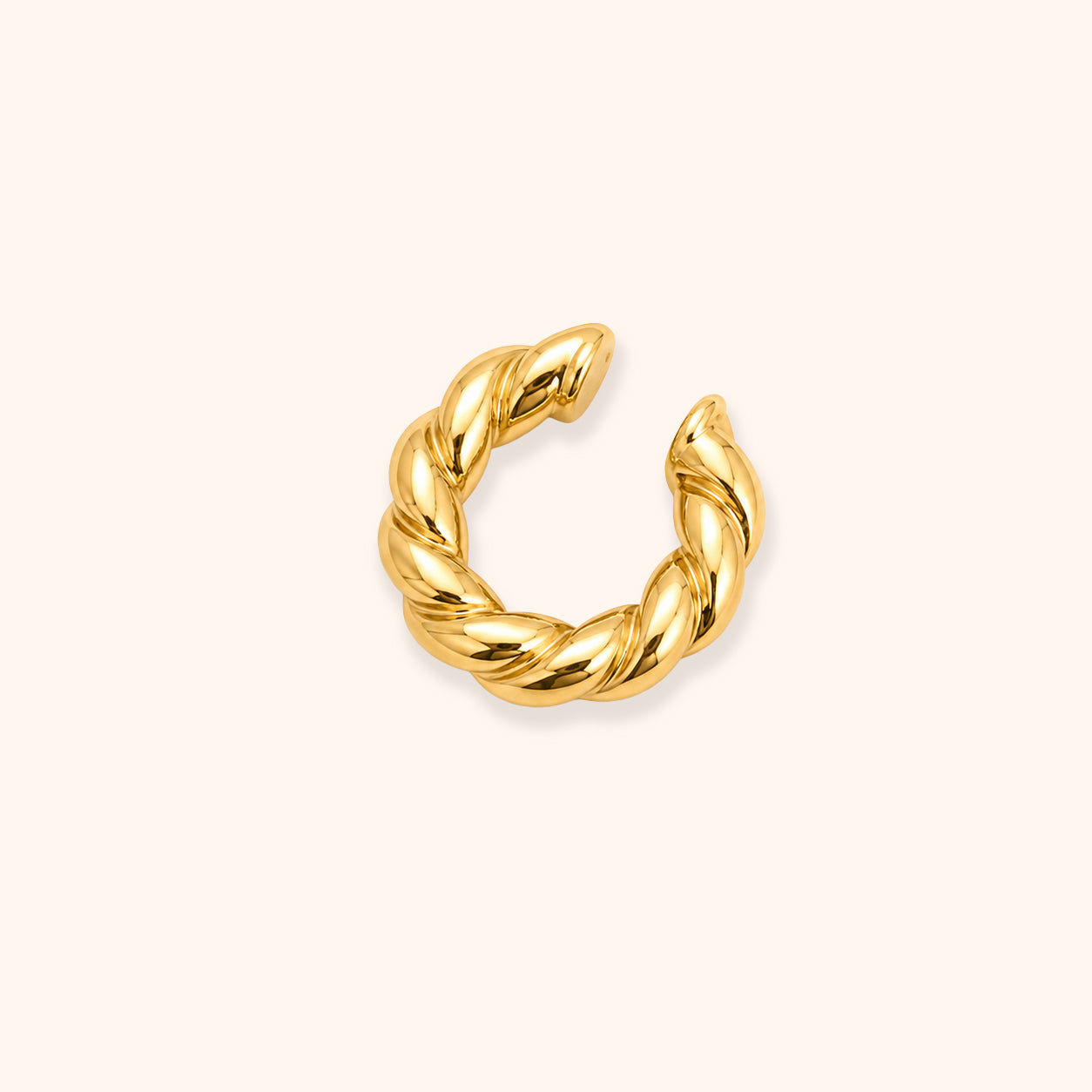 Twisted Gold Ear Cuff (Single Cuff)