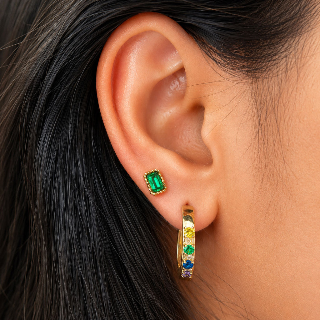 Emerald Luxe Cartilage Stud