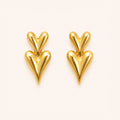 Heart Sculpted Stud Earrings