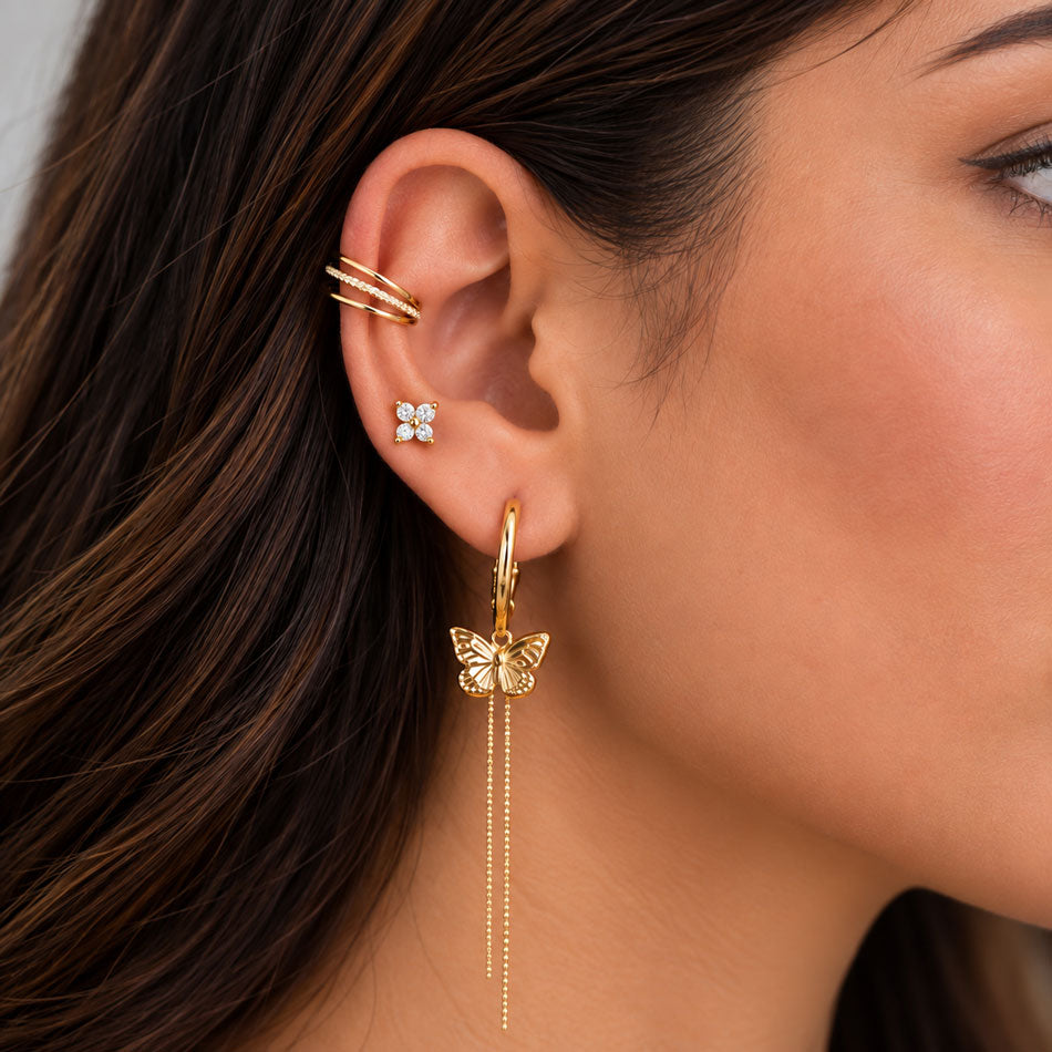Ivory Clover Stud (A pair)