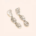 Melted Silver Drop Earrings