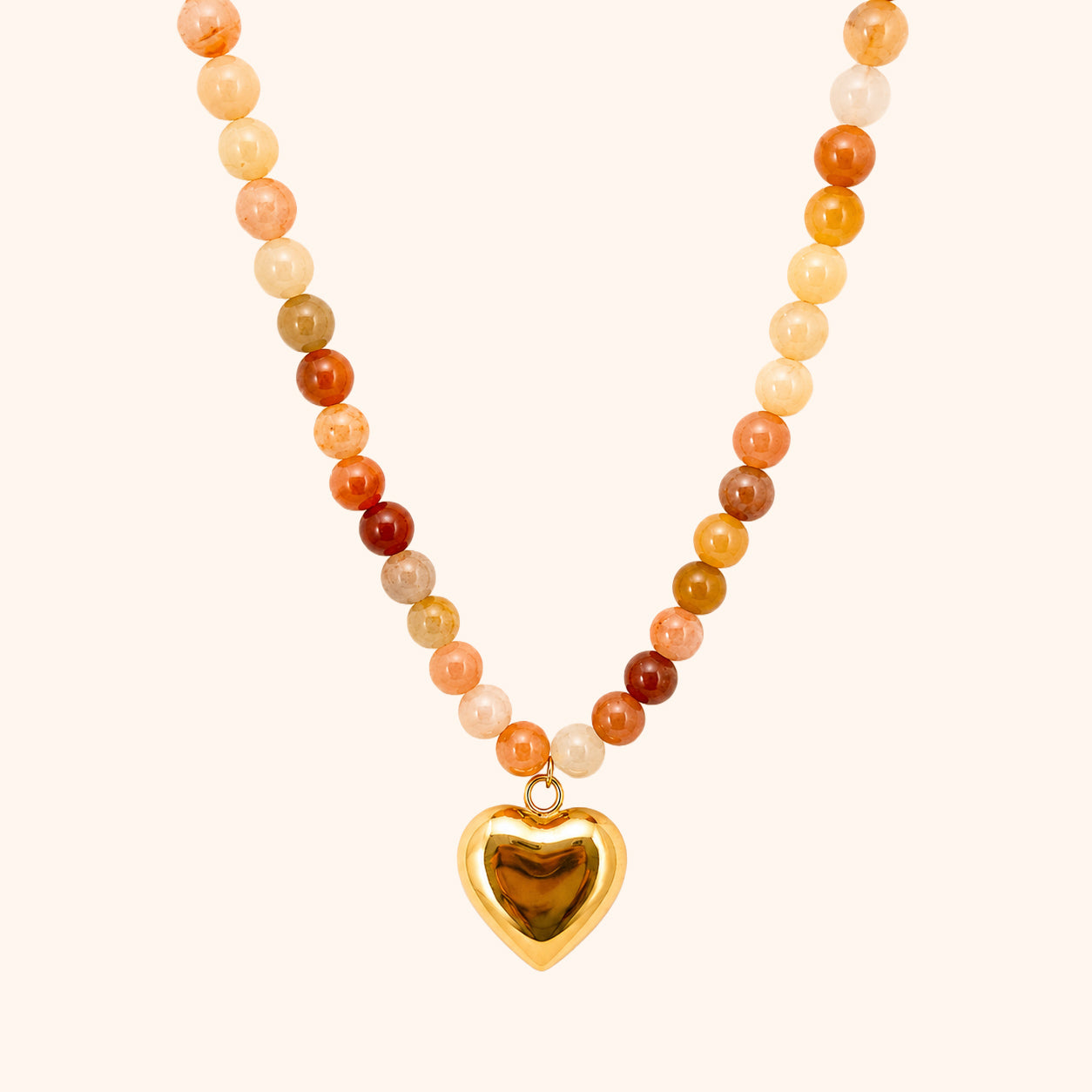 Beaded Natural Stone Necklace