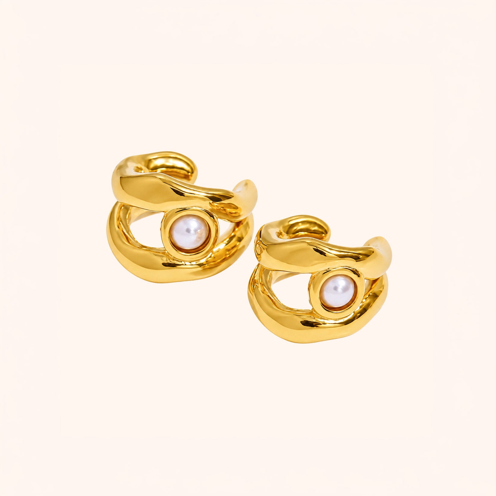 Pearl Orbit Ear Cuff (A Pair)