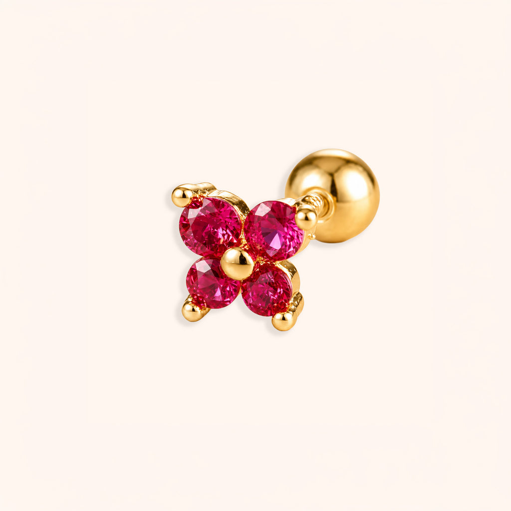 Pink Clover Stud (A pair)