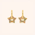 Rainbow Star Hoop Earrings