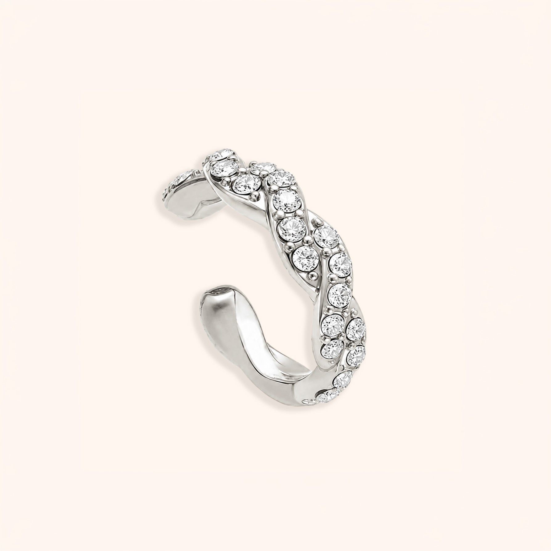 Crystal Wave Ear Cuff (Single Piece)