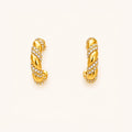 Twisted Zircon Hoop Earrings