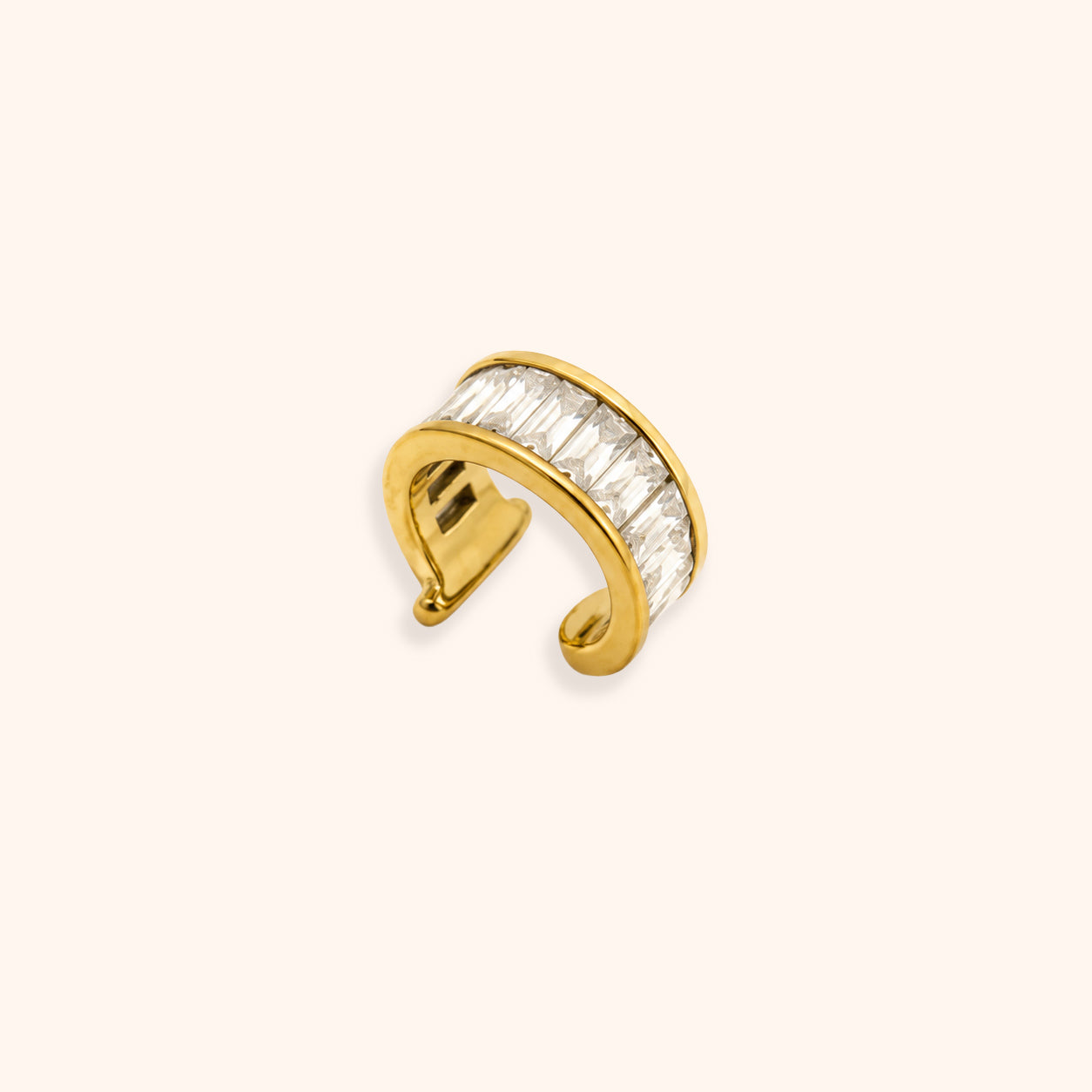 Baguette Crystal Ear Cuff (Single Piece)