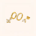 Ivory Clover Earring Set